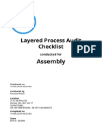 Layered Process Audit Checklist (LPA)