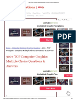 300+ TOP Computer Graphics Multiple Choice Questions & Answers