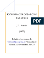 J. L. Austin, Como - Hacer - Cosas - Con - Palabras (Capítulos VIII. XI y XII)