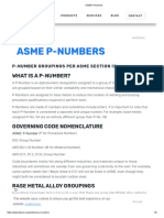 ASME P-Numbers