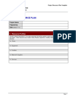 Resource Plan Template