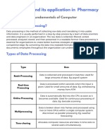 Computer and Its Application in Pharmacy