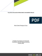 Taller de Aplicación Operaciones Con Números Reales