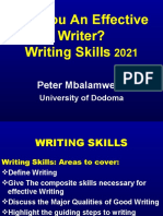 Introduction To Writing Skills