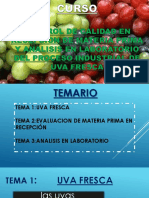 Control de Calidad en Recepcion de Materia Prima y Analisis en Laboratorio Del Proceso Industrial de Uva Fresca