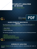 Wedge Failure - Slope Stability Analysis in Rock