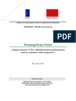 Twinning Project Fiche Improvement of Tax Administration Performance and Its Relations With Taxpayers