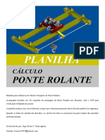 Folheto Planilha Ponte Rolante