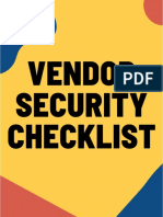 Vendor Security Checklist