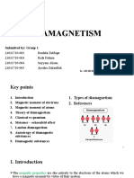 Diamagnetism: Submitted By: Group 1