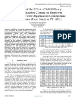 Analysis of The Effect of Self-Efficacy and Organization Climate On Employee Engagement With Organization Commitment As A Mediator (Case Study in PT. ADL)