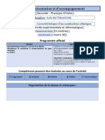 Fiche de Présentation Et D'accompagnement: Seconde - Physique-Chimie