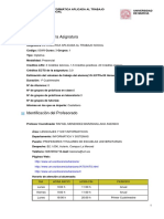 Identificación de La Asignatura