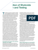 Shotcrete Evaluation and Testing