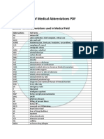 List of Medical Abbreviations PDF