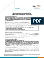 Recomendaciones Nutricionales para Embarazadas Con Diabetes Gestacional