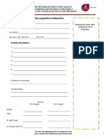 FICHA PARA LA SEGUNDA EVALUACION PALEM, Con Notas para El Registro