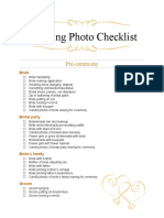 Wedding Photo Checklist