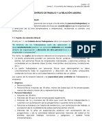 Apuntes Contrato de Trabajo y Relación Laboral