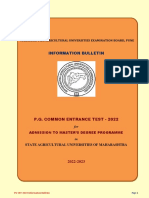 Information Bulletin: Maharashtra Agricultural Universities Examination Board, Pune