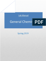 Lab Manual - General Chemistry (Spring 2019)