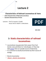 Characteristics of Railroad Locomotives & Trains