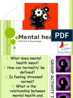 Mental Health and Mental Illness