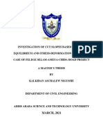 Investigation of Cut Slopes Based On Limit Equilibrium & Stress - Deformation Methods A Case of Felege Selam - Ameya-Chida Road Project