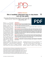 Effect of Mandibular Advancement Device On Sleep Bruxism Score and Sleep Quality