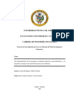 Universidad Técnica de Ambato: Proyecto de Investigación, Previo A La Obtención Del Título de Ingeniera Financiera