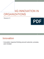 Managing Innovation in Organizations: Session 9