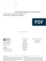 CLC Building The High Performance Workforce A Quantitative Analysis of The Effectiveness of Performance Management Strategies