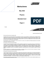 Physics Paper 2 TZ1 SL Markscheme