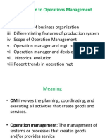 Introduction To Operations Management