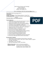 Immunology - Syllabus