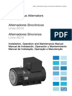 WEG Alternadores Sincronos Linha Ag10 12638144 Manual Portugues BR