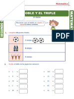 Doble y Triple para Segundo Grado de Primaria