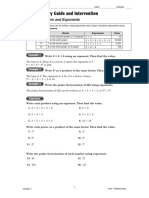 Lesson 1.3 Powers and Exponents