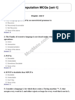 Theory of Computation (Chapter - Unit 3) Solved MCQs (Set-1)