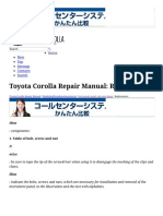 Toyota Corolla Repair Manual - Replacement - Instrument Panel Sub-Assy Lower - Windshield - Windowglass - Mirror