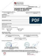 CERTIFICADO DE NO ADUEDO Sencico