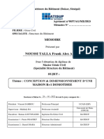 Mémoire - Maison Domotisée - Génie Civil 2022