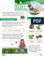 Spring Reading Differentiated Comprehension Activity Sheets - English