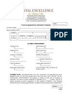 Financial Agreement For Orthodontic Treatment