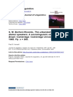 (1985) The Urbanization of Rural Dialect Speakers. A Sociolinguistic Study in Brazil.