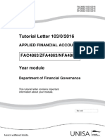 Tutorial Letter 103/0/2016: FAC4863/ZFA4863/NFA4863