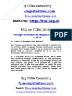 FAQ On FCRA 2010 - FCRA Registration - FCRA Return - FCRA Online - FCRA Offence - FCRA Penalty