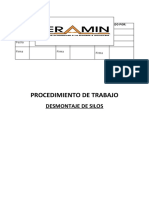 Procedimiento de Trabajo, Desmontaje de Silos DMH Revision