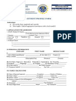 FM DOrSU ODI 05 Student Profile Form