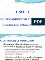 Unit Understanding The Curriculum